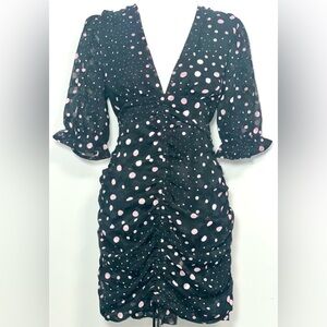 ASOS Black Dress with Pink Polka Dots